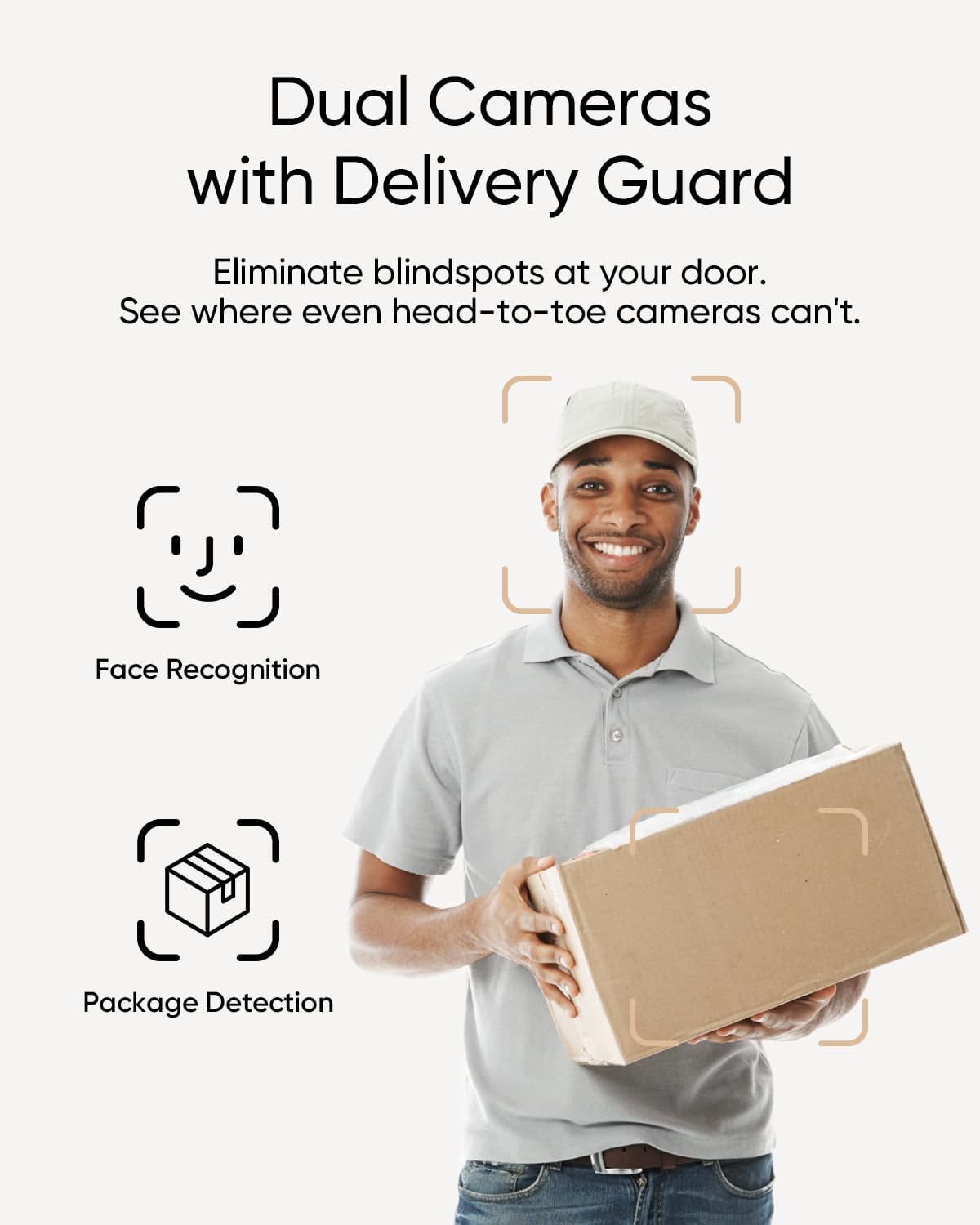 Dual Camera Video Doorbell 2K Full HD with Color Night Vision