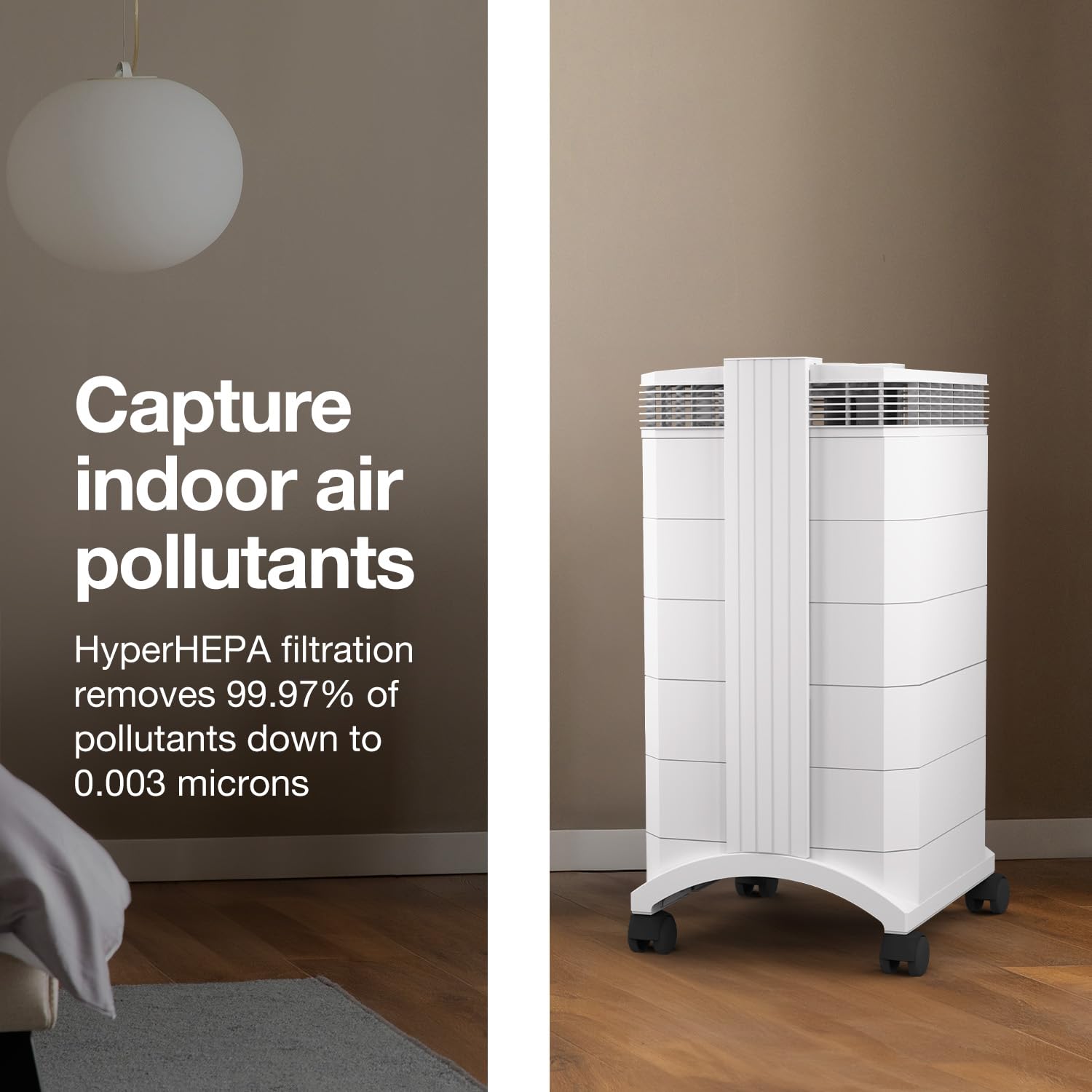 Smart Air Purifier with HyperHEPA Filtration for Large Rooms