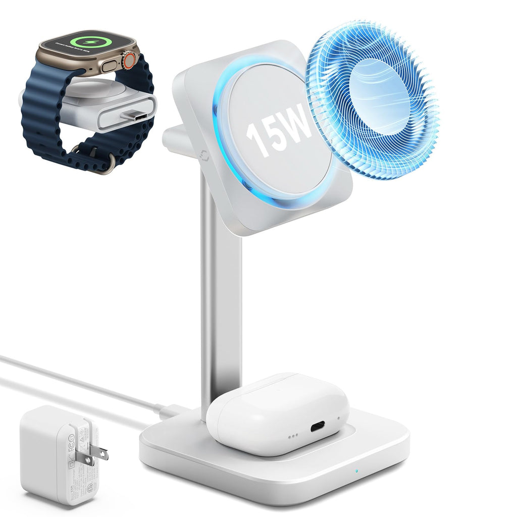 ESR MagSafe Charger Stand w/CryoBoost, 3 in 1 Charging for iPhone 17-12