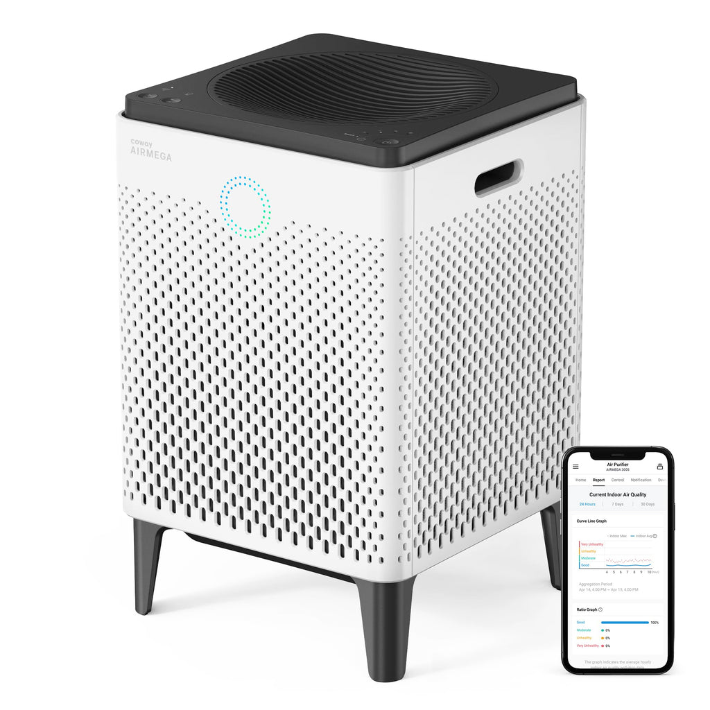 Smart Air Purifier with Dual Motor HEPA Filtration for Large Rooms