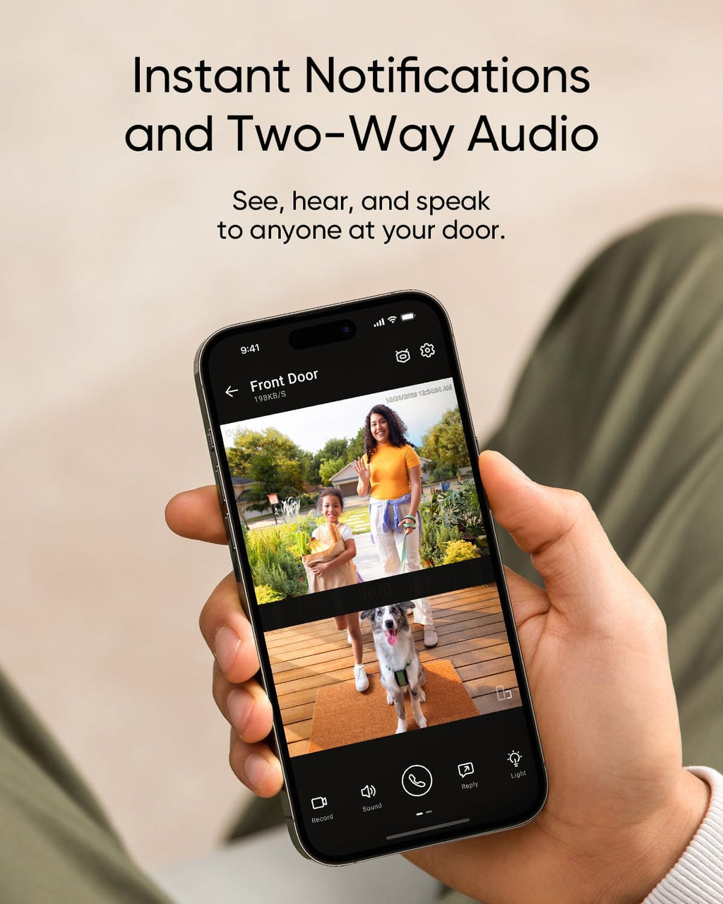 Dual Camera Video Doorbell 2K Full HD with Color Night Vision