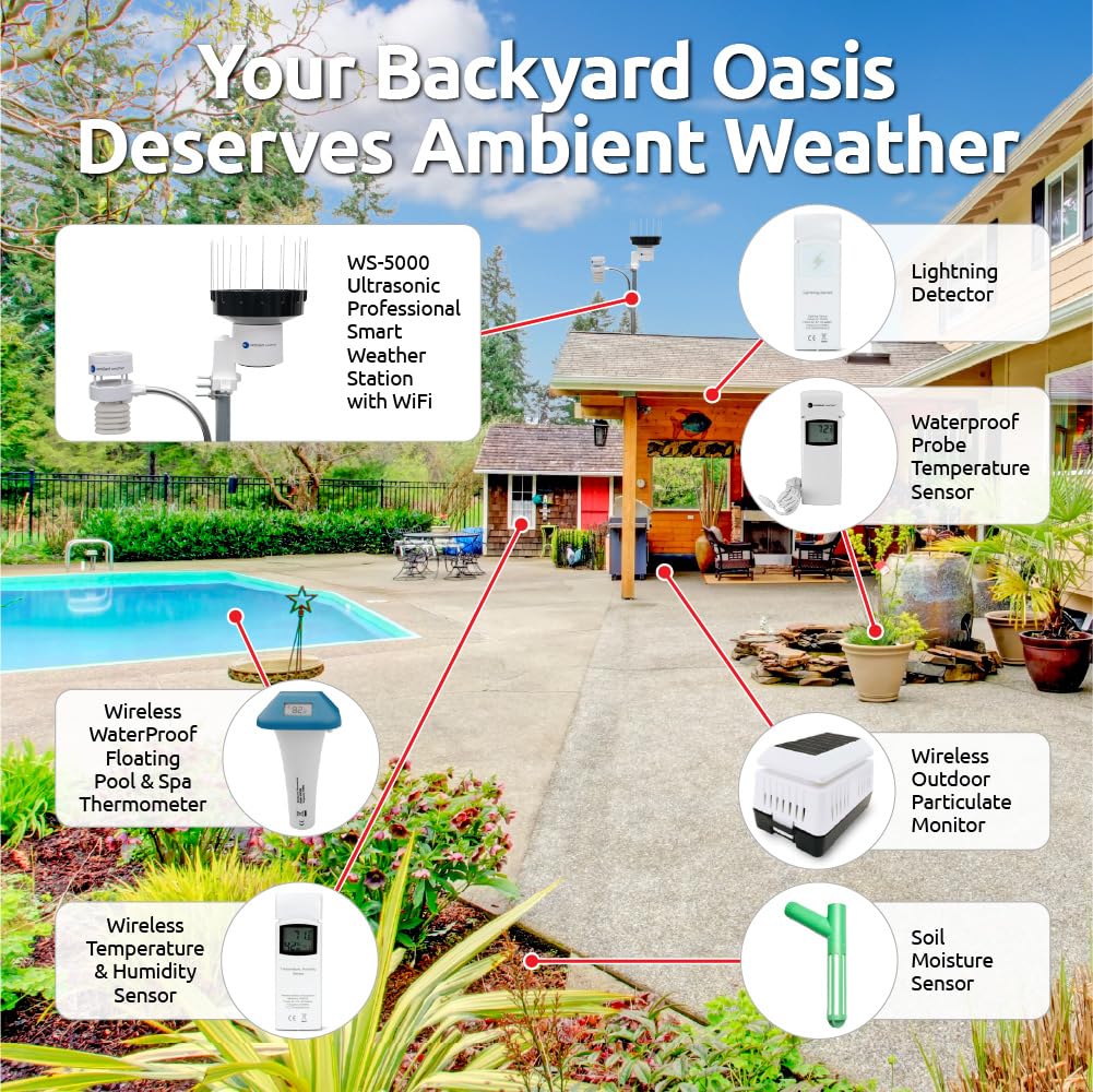 Ambient Weather WS-5000 Ultrasonic Smart Weather Station
