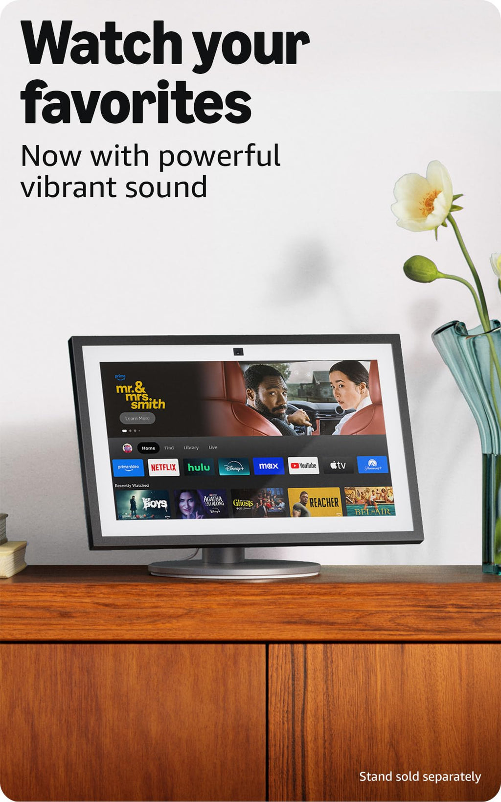 Smart Display Hub 15.6 Inch Full HD with Fire TV Alexa Compatibility