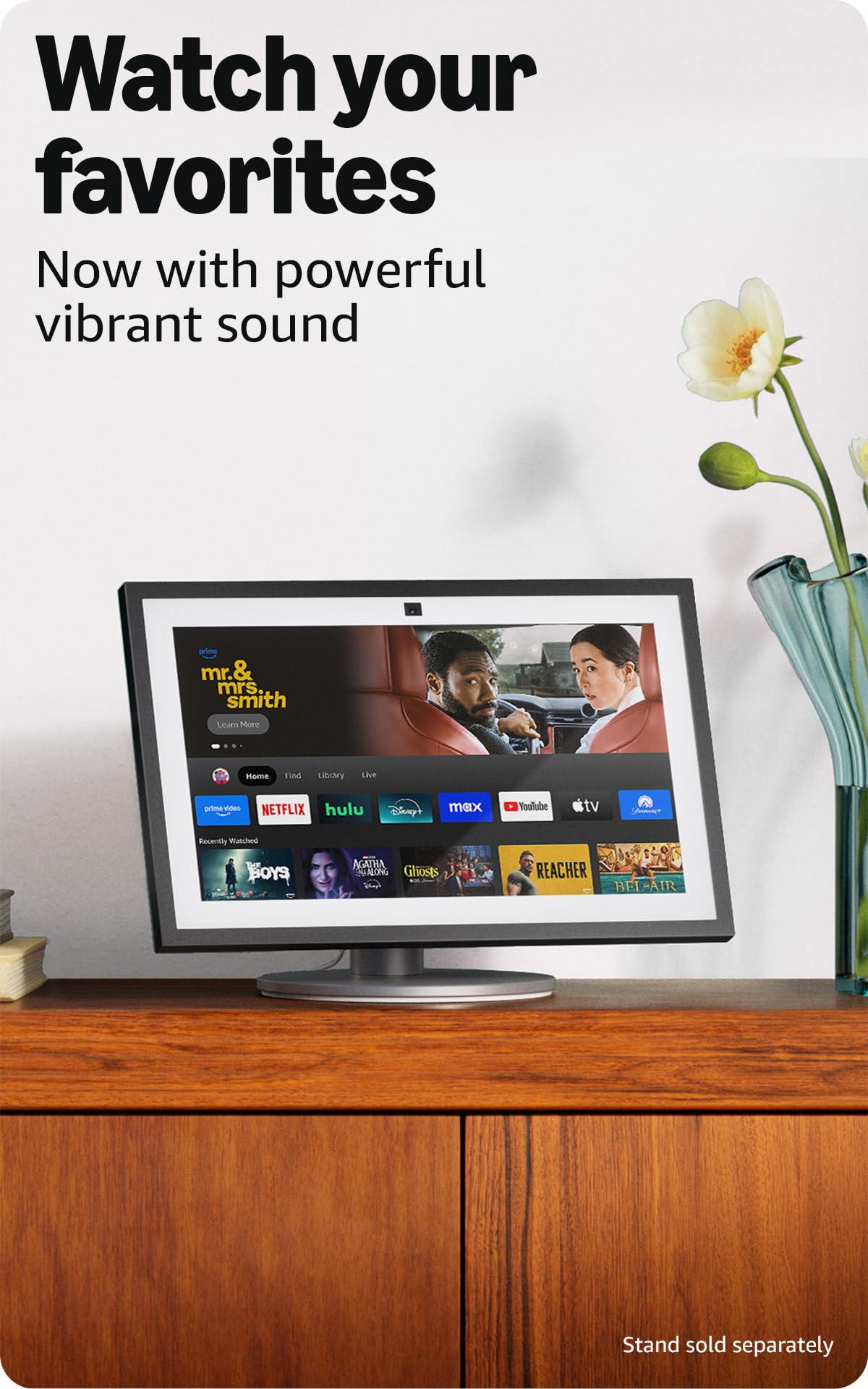 Smart Display Hub 15.6 Inch Full HD with Fire TV Alexa Compatibility