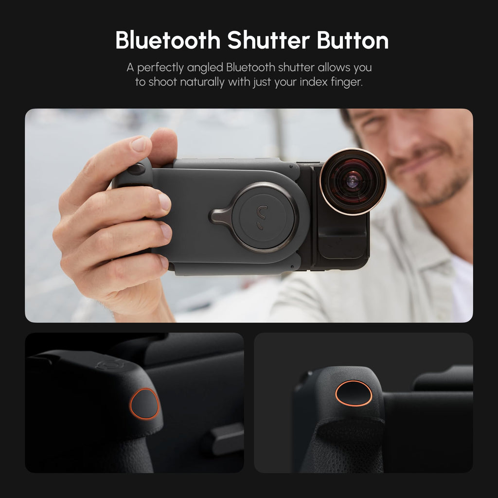 ShiftCam ProGrip Mobile Battery Grip for Smartphones, Qi Charging