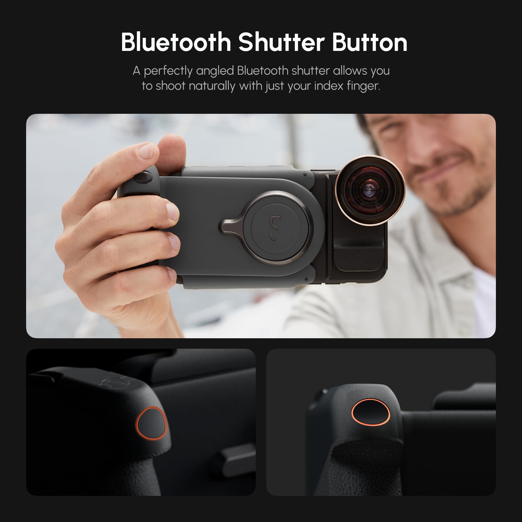 ShiftCam ProGrip Mobile Battery Grip for Smartphones, Qi Charging