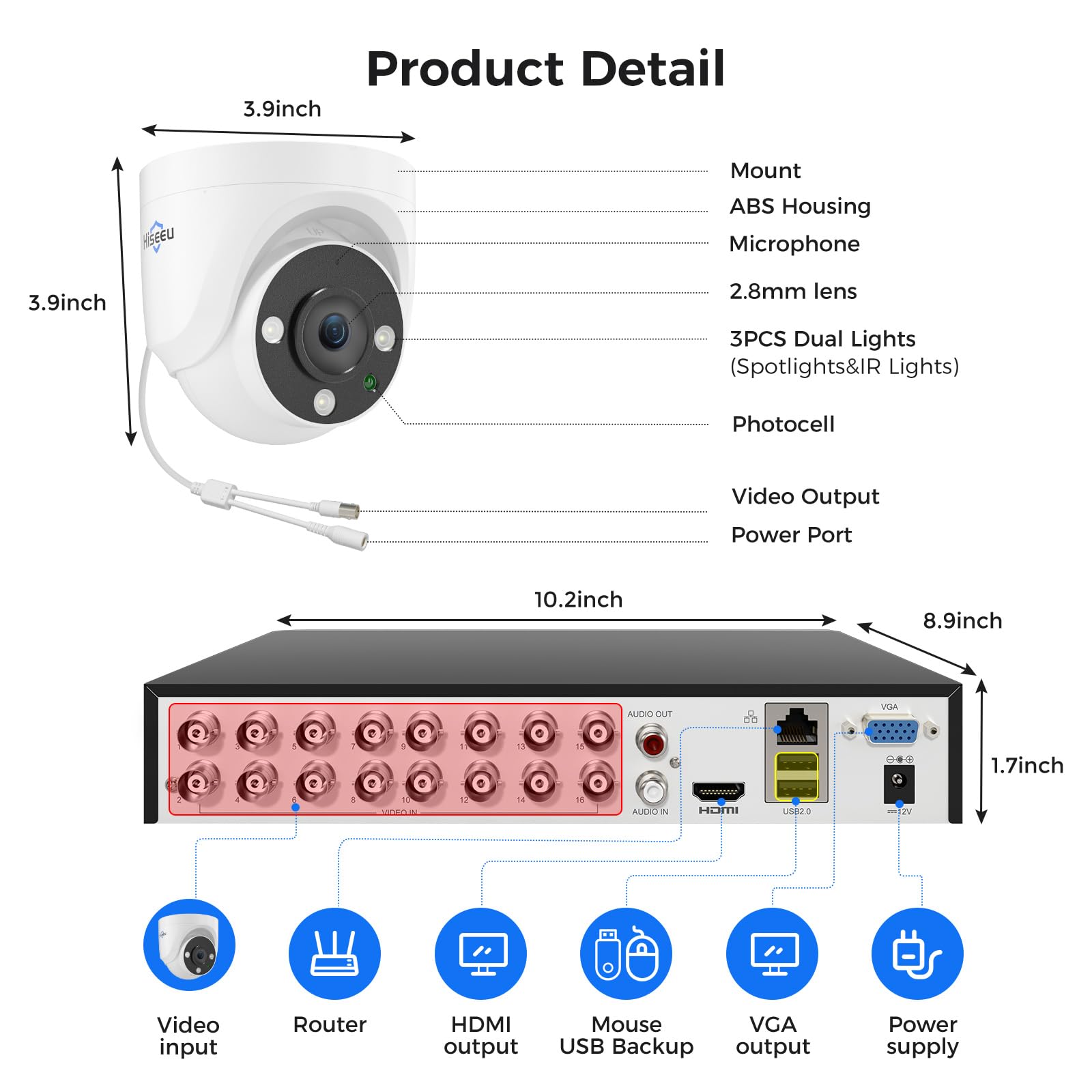 hiseeu 8mp Security Camera System
