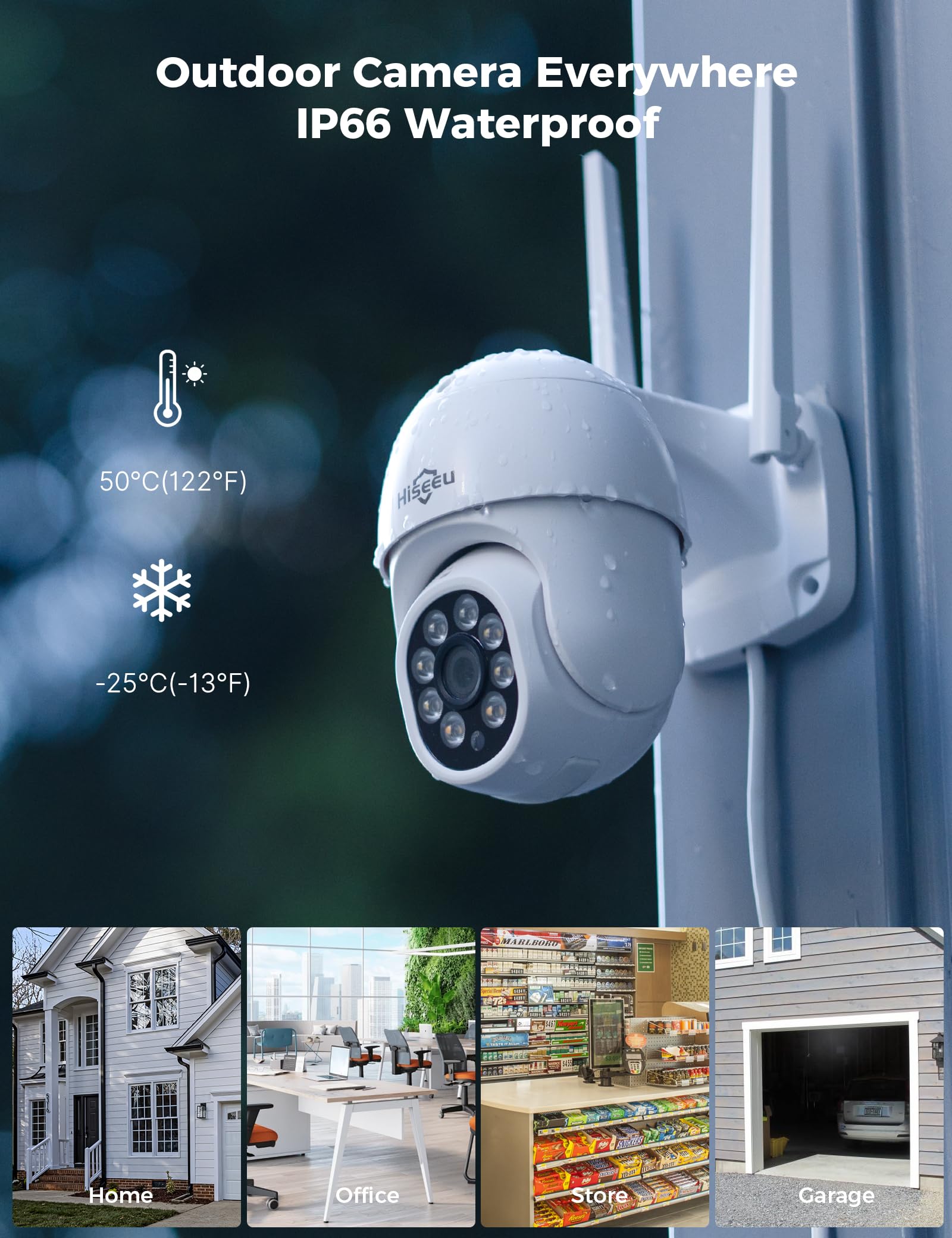 Hiseeu Security Cameras Wireless Outdoor System-BC25-BC45