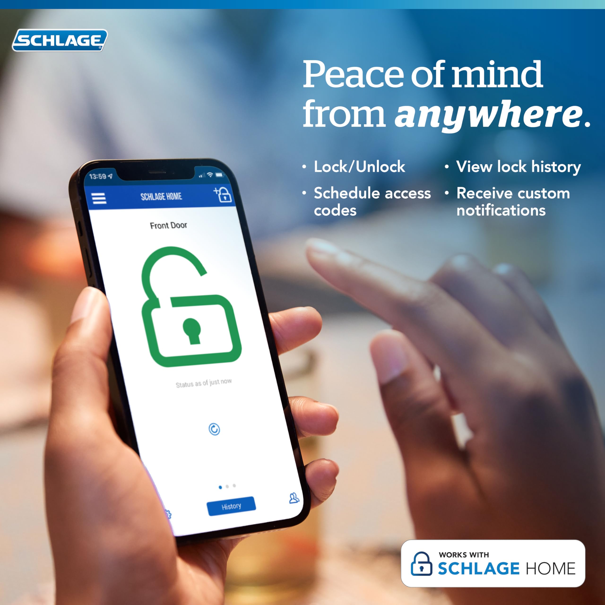 Schlage WiFi Deadbolt Smart Lock with Apple Home Key
