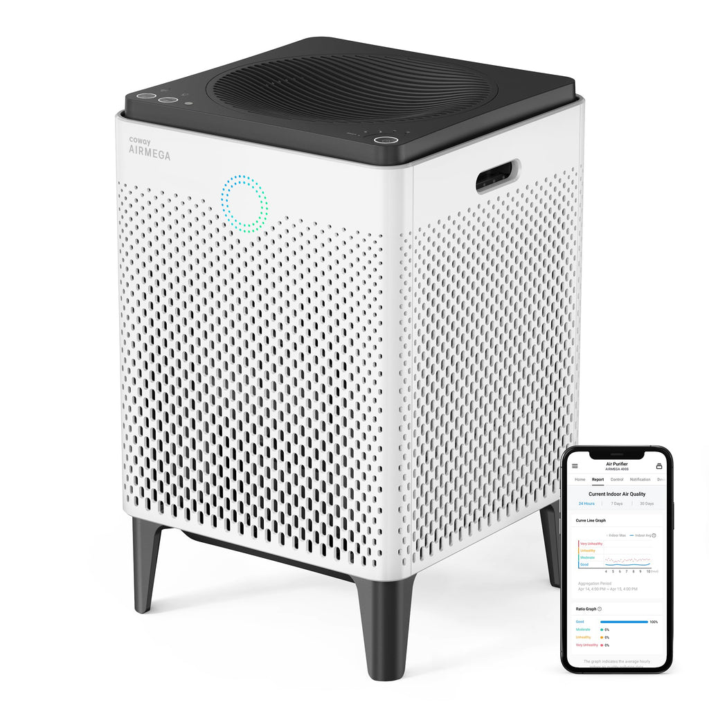 Smart Air Purifier with Dual Motor HEPA Filtration for Large Rooms